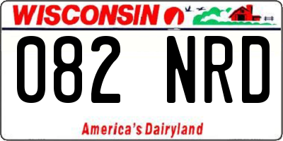WI license plate 082NRD