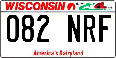 WI license plate 082NRF