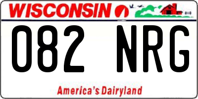 WI license plate 082NRG