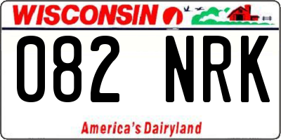 WI license plate 082NRK