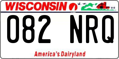 WI license plate 082NRQ