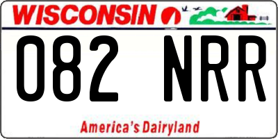 WI license plate 082NRR