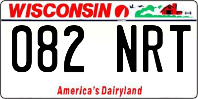 WI license plate 082NRT