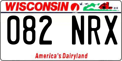 WI license plate 082NRX