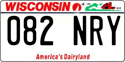 WI license plate 082NRY