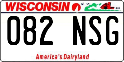 WI license plate 082NSG