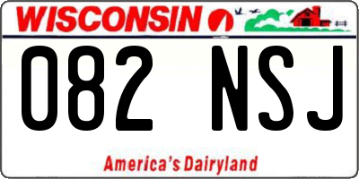 WI license plate 082NSJ