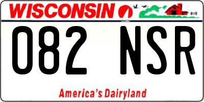 WI license plate 082NSR