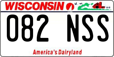 WI license plate 082NSS