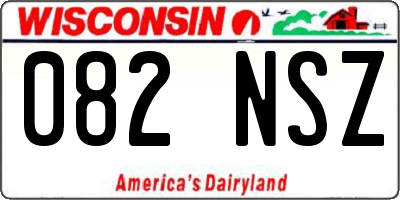 WI license plate 082NSZ