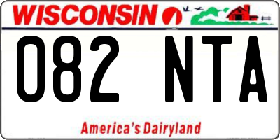 WI license plate 082NTA
