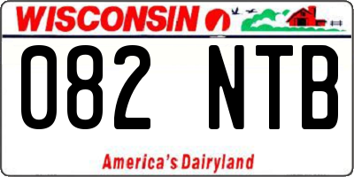 WI license plate 082NTB
