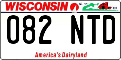 WI license plate 082NTD