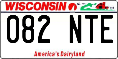 WI license plate 082NTE
