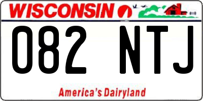 WI license plate 082NTJ