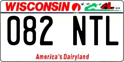 WI license plate 082NTL