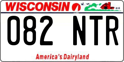 WI license plate 082NTR