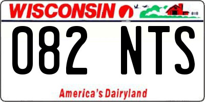 WI license plate 082NTS