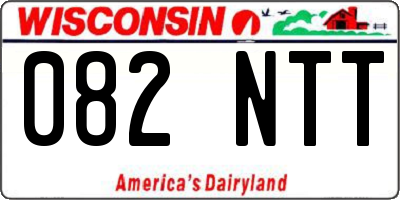 WI license plate 082NTT