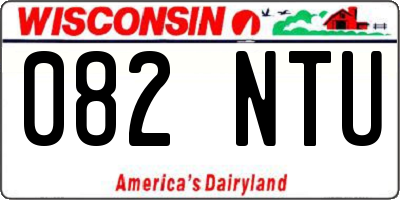 WI license plate 082NTU