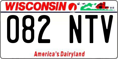WI license plate 082NTV