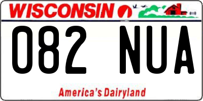 WI license plate 082NUA