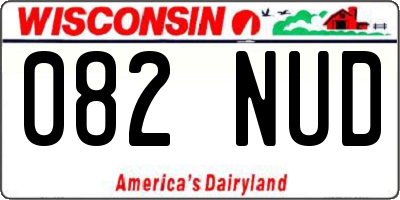 WI license plate 082NUD