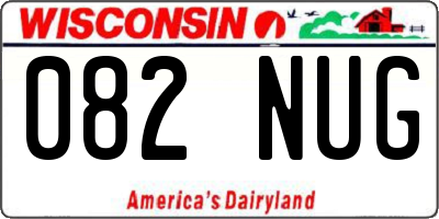 WI license plate 082NUG