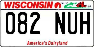 WI license plate 082NUH