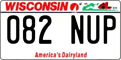 WI license plate 082NUP