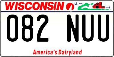 WI license plate 082NUU