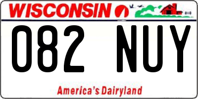 WI license plate 082NUY