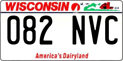 WI license plate 082NVC