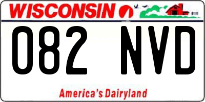 WI license plate 082NVD