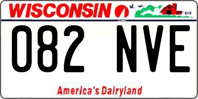 WI license plate 082NVE