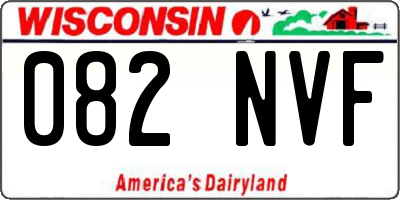 WI license plate 082NVF