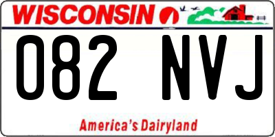 WI license plate 082NVJ