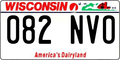 WI license plate 082NVO