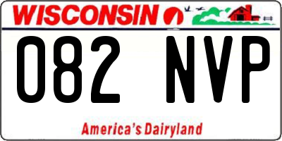 WI license plate 082NVP