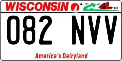 WI license plate 082NVV
