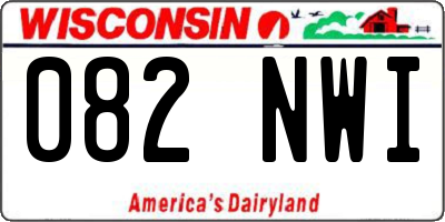WI license plate 082NWI