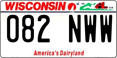 WI license plate 082NWW