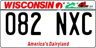 WI license plate 082NXC