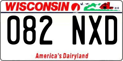 WI license plate 082NXD
