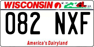 WI license plate 082NXF