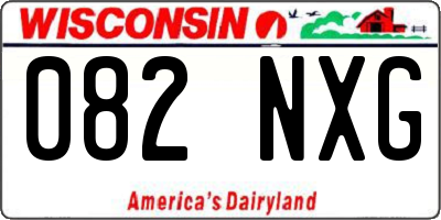 WI license plate 082NXG