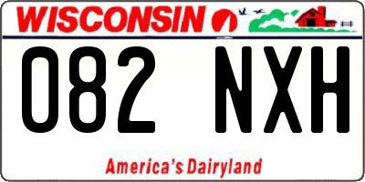 WI license plate 082NXH