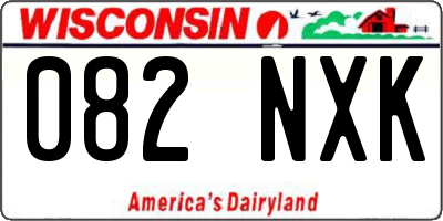 WI license plate 082NXK