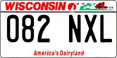 WI license plate 082NXL