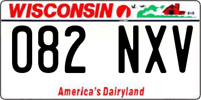 WI license plate 082NXV